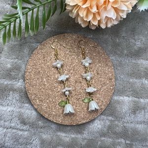 White Flower Earrings
